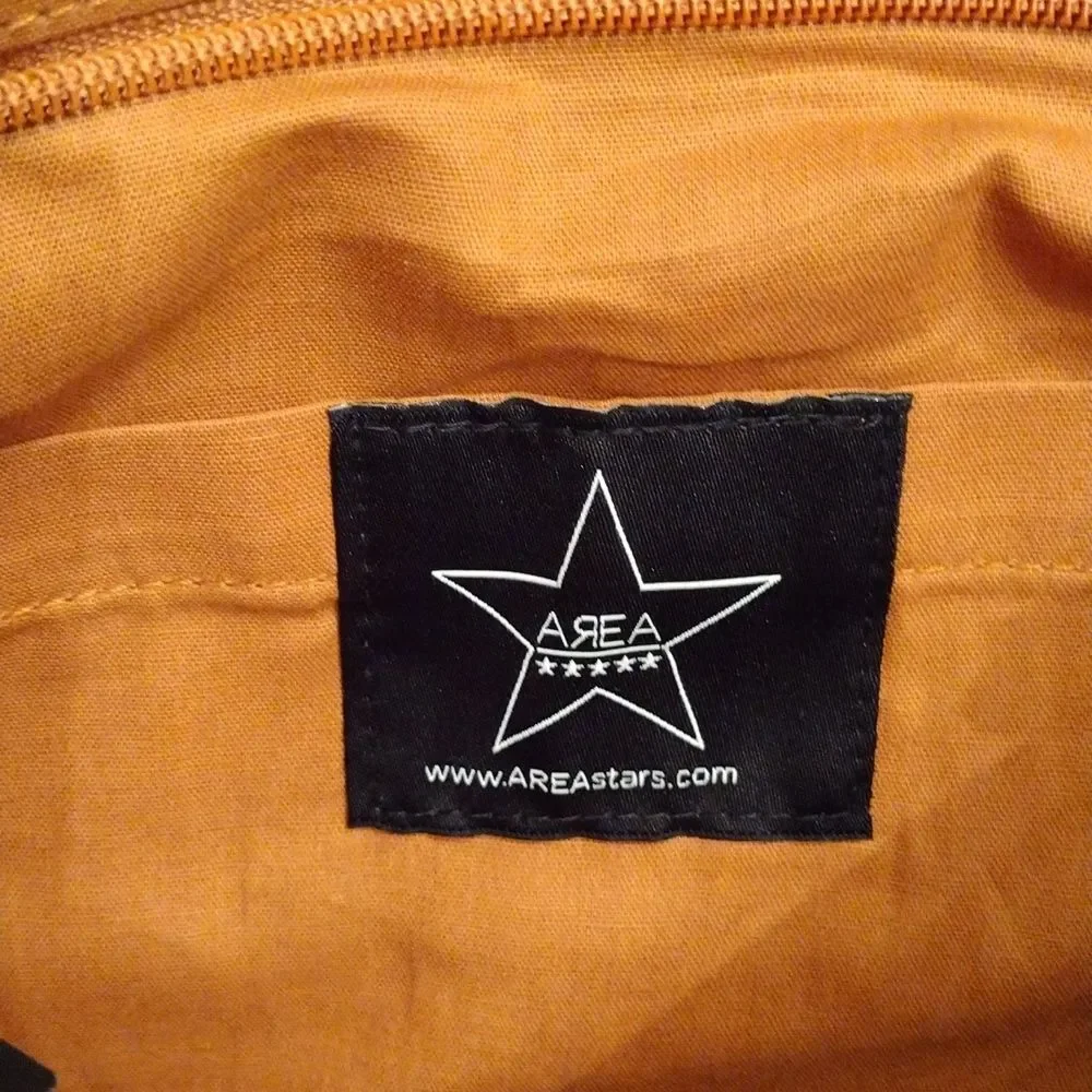 NWT AREA Stars Fringe Faux Leather HOBO Bag, 17